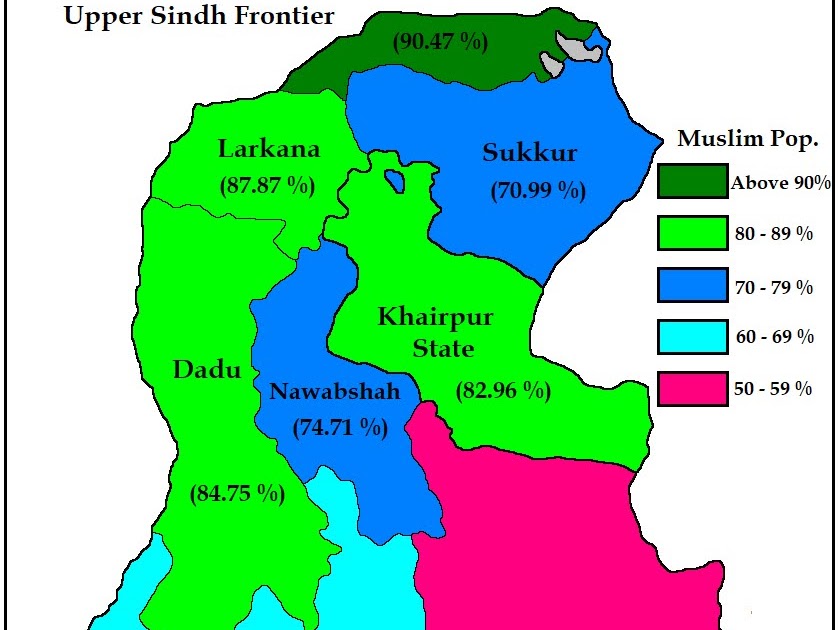 Sindh Map District Wise Pakistan Geotagging: 127 - Demographics Of Sindh Province According To The  Census Of 1941