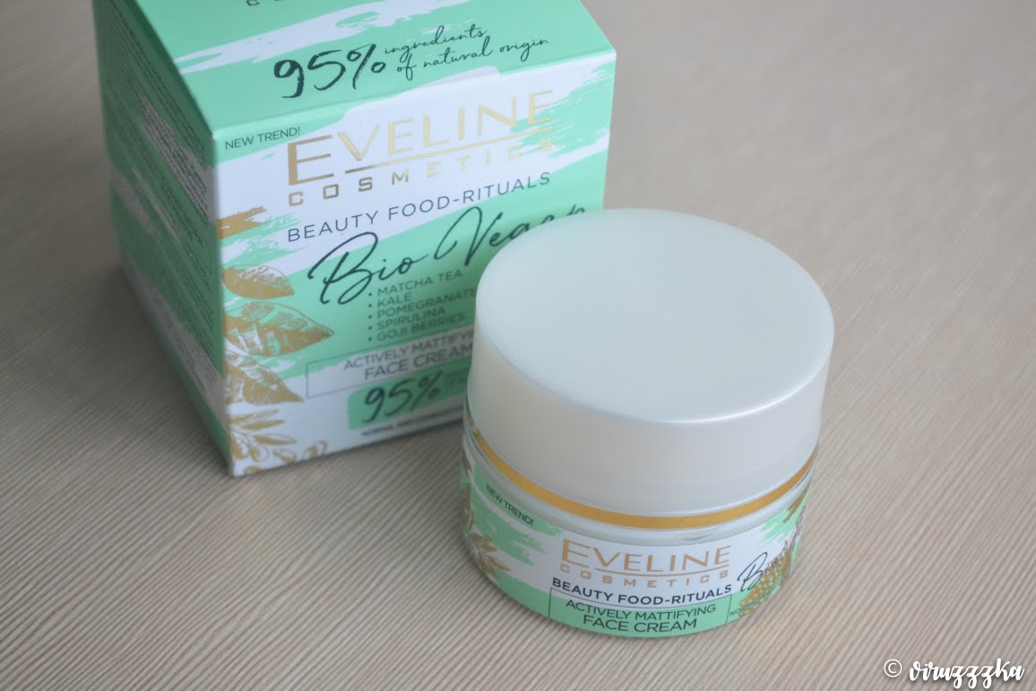 Eveline Cosmetics Beauty Food-Rituals Bio Vegan Actively Mattifying Face Cream Review Naprobu