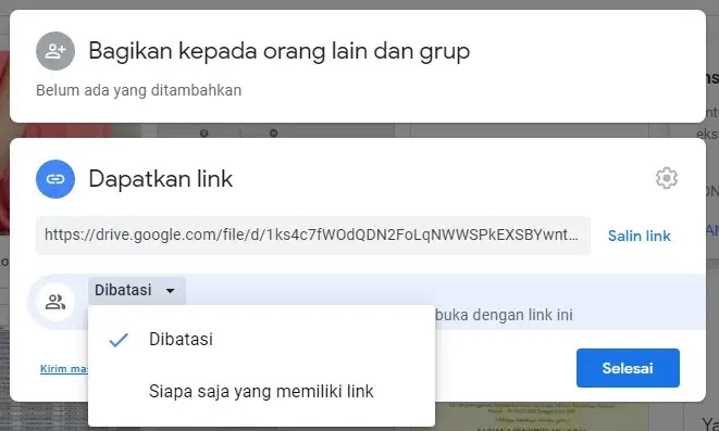 Cara membuat link download google drive