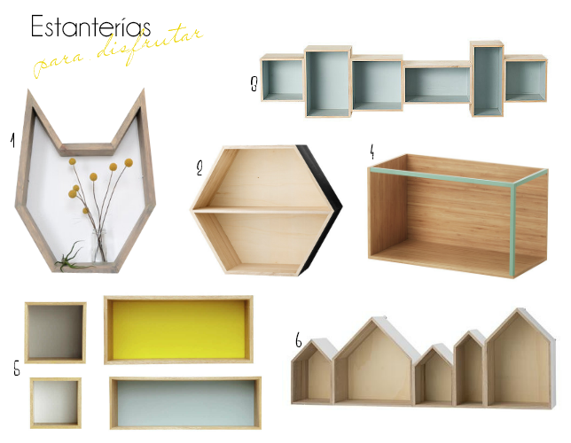 Estanterías diferentes + selección de compras