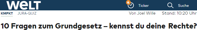 Grundgesetz – kennst du deine Rechte? Grundgesetz – kennst du deine Rechte?