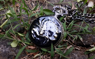 Jam Saku Antik Scorpion Steampunk Relogio De Bolso With Necklace Chain PB027