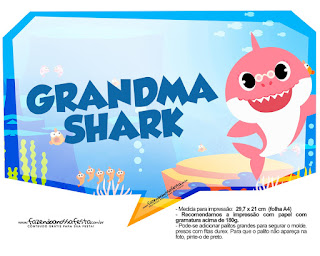 Baby Shark Pary Free Printable Dialog Balloons.