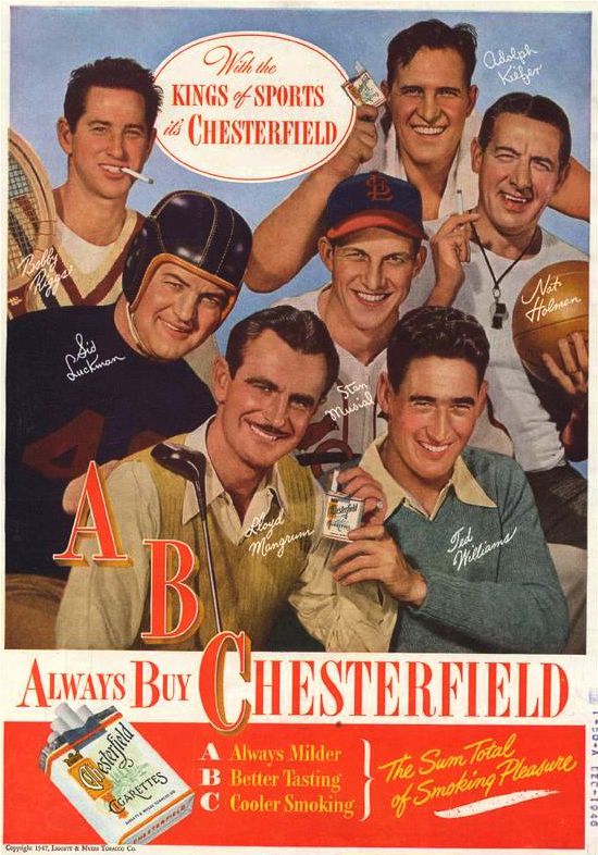 Chesterfield advertising 1948