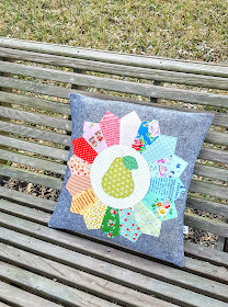 Lori Holt's Sweetie Pie Quilt: Pear Block Pillow by Heidi Staples of Fabric Mutt