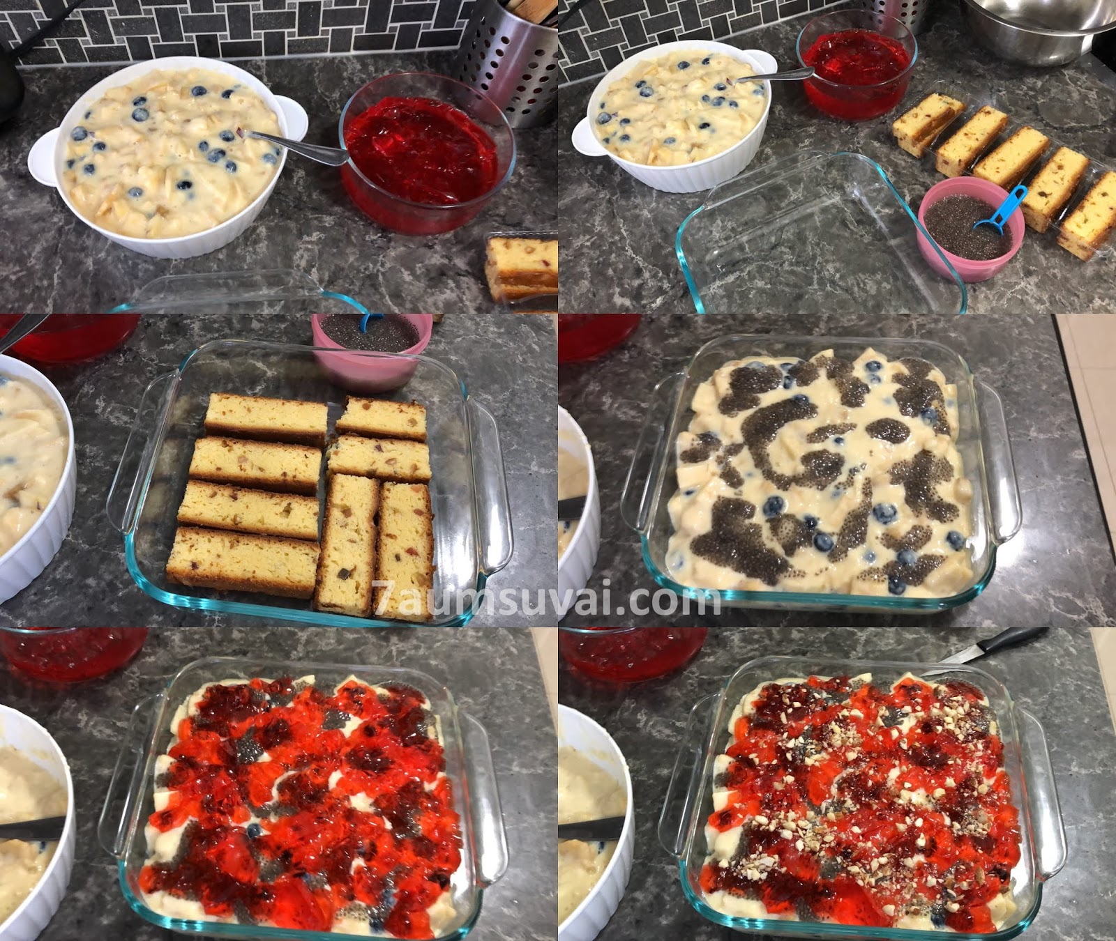 Custard Jelly Trifle/Custard Jelly Pudding/ Trifle pudding 7aum Suvai