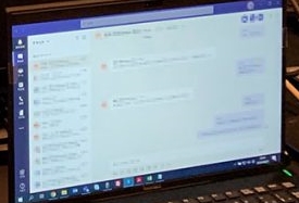 Janet Hsu laptop Microsoft Teams CAPCOM Great Ace Attorney Chronicles