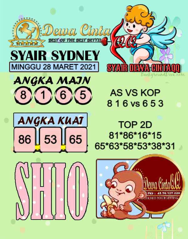 SYAIR TOGEL SYDNEY MINGGU 28 MARET 2021 HASTOBIN