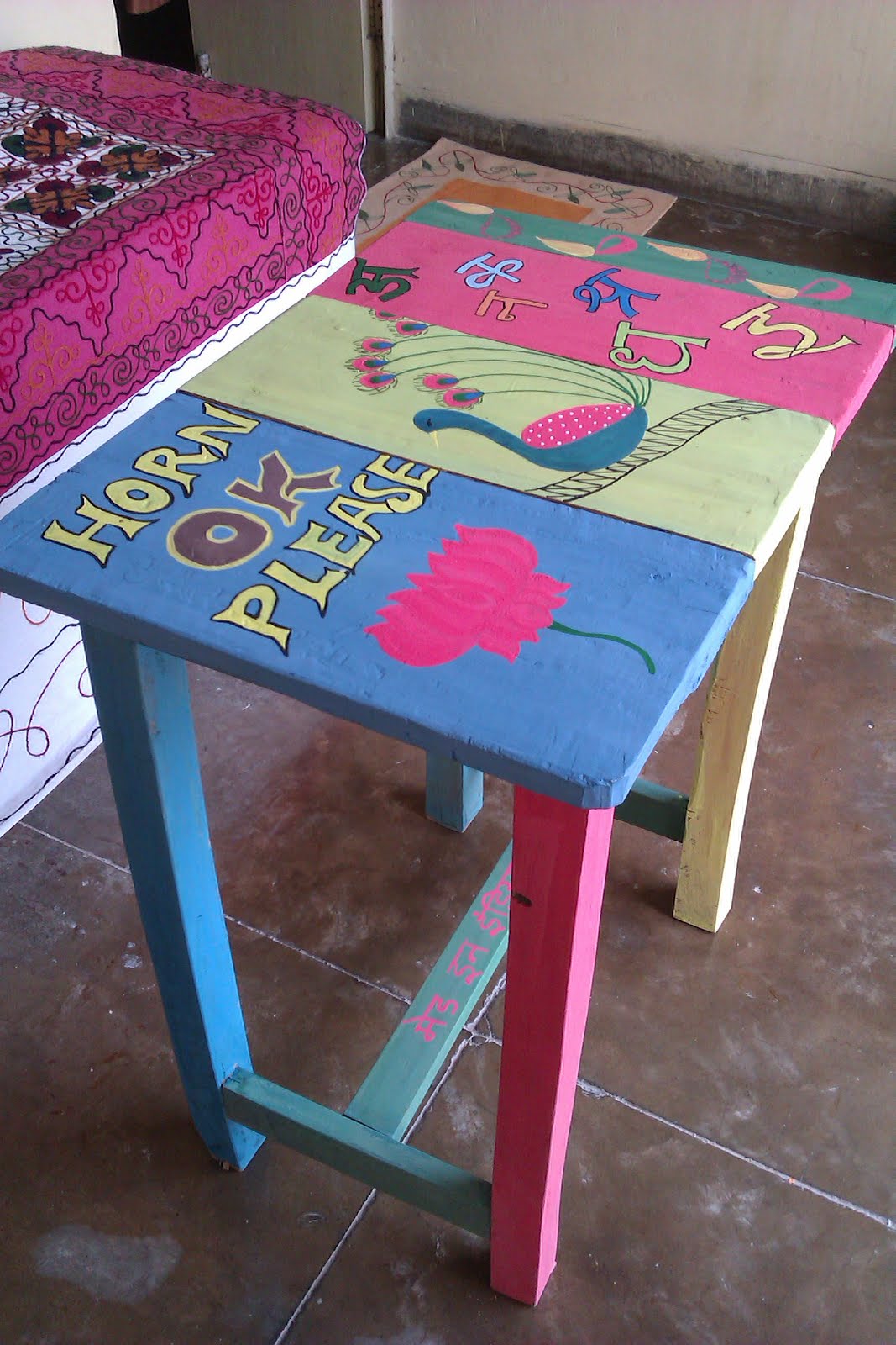 Sunshine & Dewdrops Wood Art themed on Indian Art