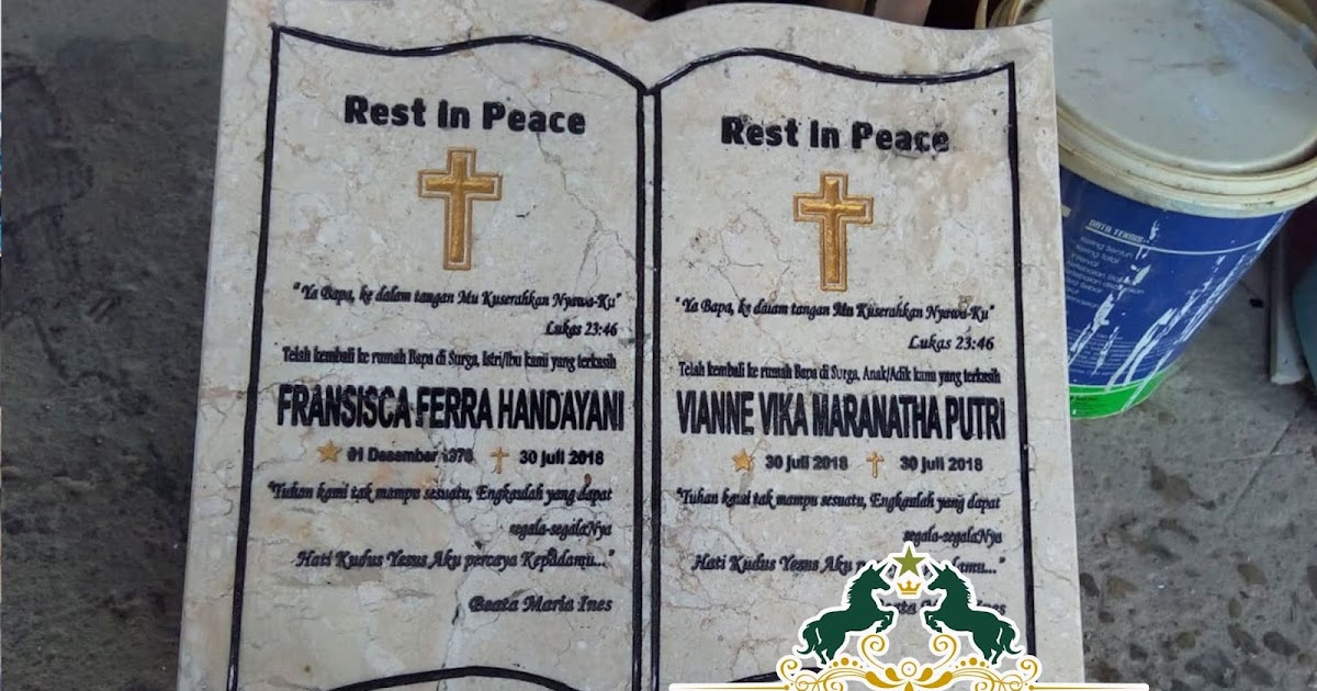 Pusat Kijing Marmer dan Granit: Batu Nisan, Model Batu Nisan Terbaru