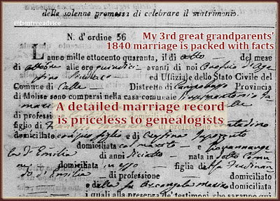 Nothing makes me happier than a set of marriage documents for my 2nd, 3rd, or 4th great grandparents.