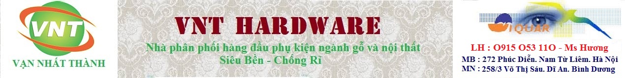 PHỤ KIỆN NGÀNH GỖ SIQUAR - ray trượt âm DTC, bản lề giảm chấn, ray bi 3 tầng