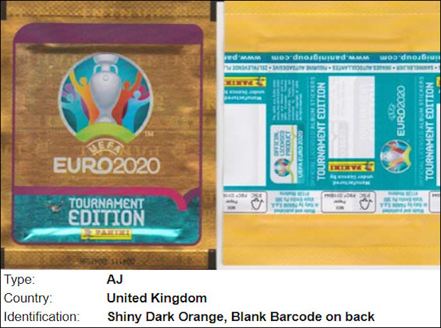 Packet Panini UEFA EURO 2020 Tournament Edition Orange France Tüte 