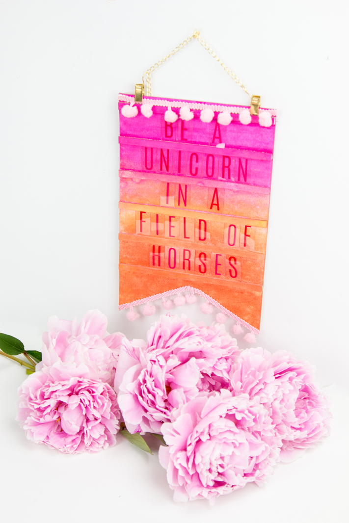 Easy DIY Unicorn Letterboard by @createoften