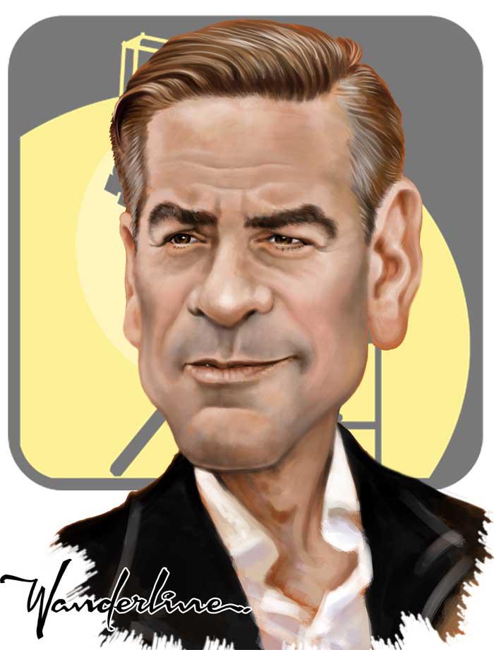 George Clooney Desenho De Caricatura Caricaturas Caricatura | Images ...
