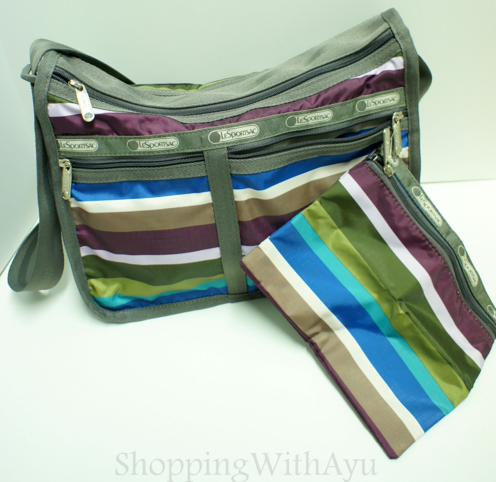 Shopping With Ayu Le Sport Sac Deluxe Everyday Bag in Denvr Stripe