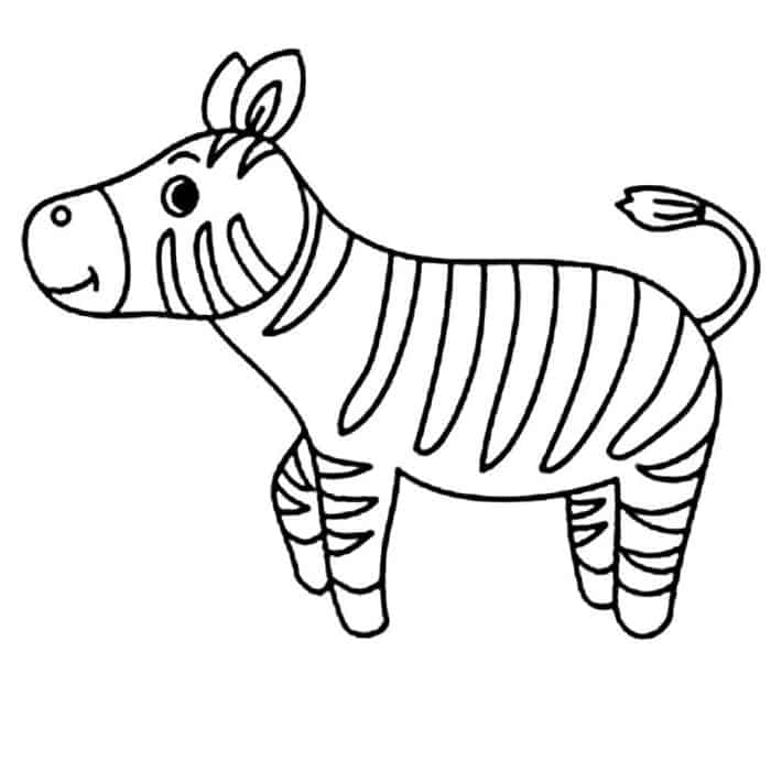 Zebra Coloring Pages For Kids - Yuk Sebar