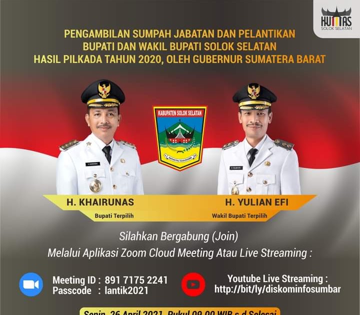 Sempat Ditunda, Senin Ini Bupati dan Wabup Terpilih Solok Selatan Resmi