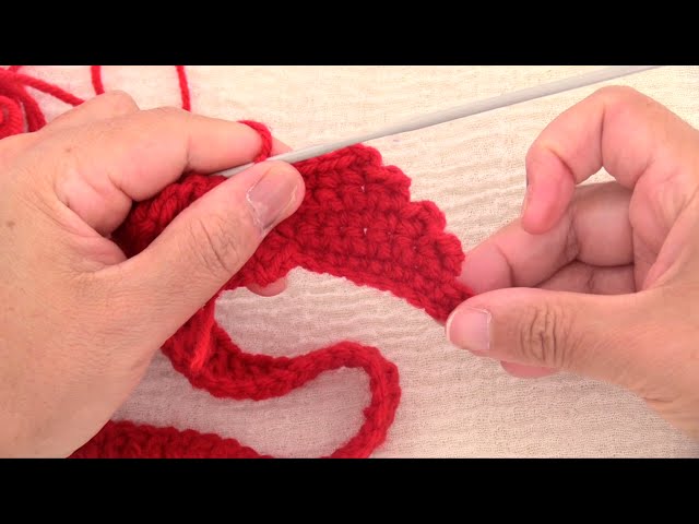 Como hacer flores Nochebuena con una sola tira tejida a Crochet - Moldes e  Gráficos