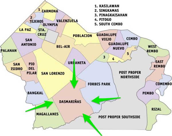 Dasma Village Makati Map Greatancheta.com: Barangay Dasmarinas Makati
