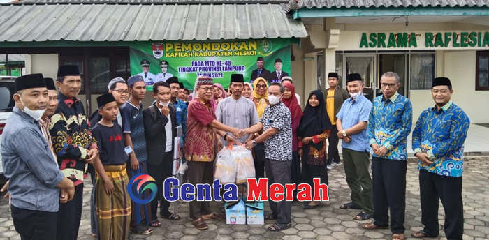 Bawa Pesan Bupati, Para Pentolan OPD Mesuji Sambangi Kafillah MTQ Ke-48 Tingkat Provinsi Lampung