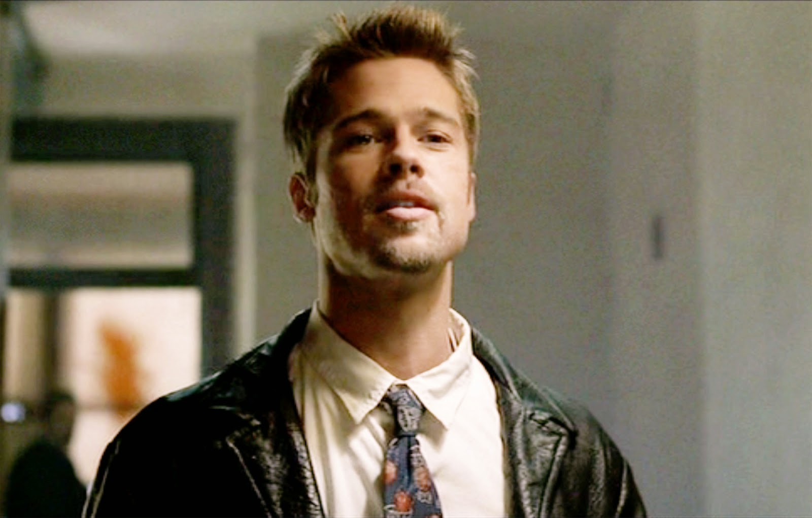 Brad Pitt Film Seven Detective Mills (Brad Pitt) wears the same tie every day in Se7en