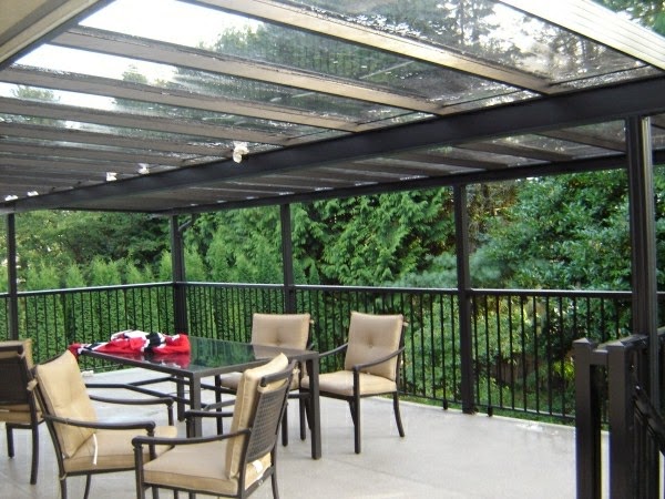 Effective ideas for a canopy made of glass