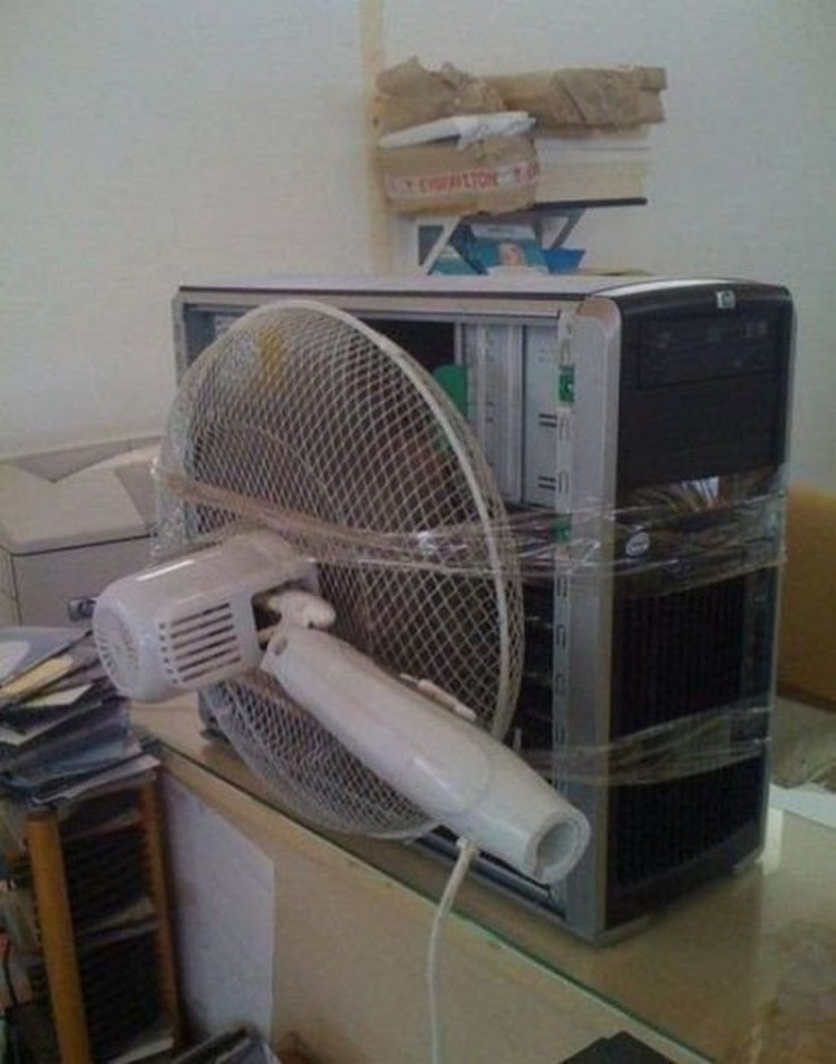 Brilliant ways to cool the heating computer (18 photos) PHOTOS0