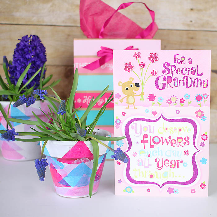 Decoupage Flower Pots DIY Great Mother's Day Gift! Gina Michele