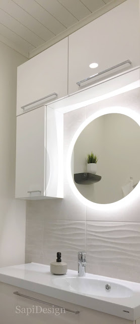 Otsosonin peili otsoson arc peili pyöreä kuviolaatta aaltokuvio SapiDesign
