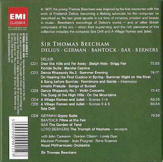 Back - Thomas Beecham - English Music - Box Set 6CDs
