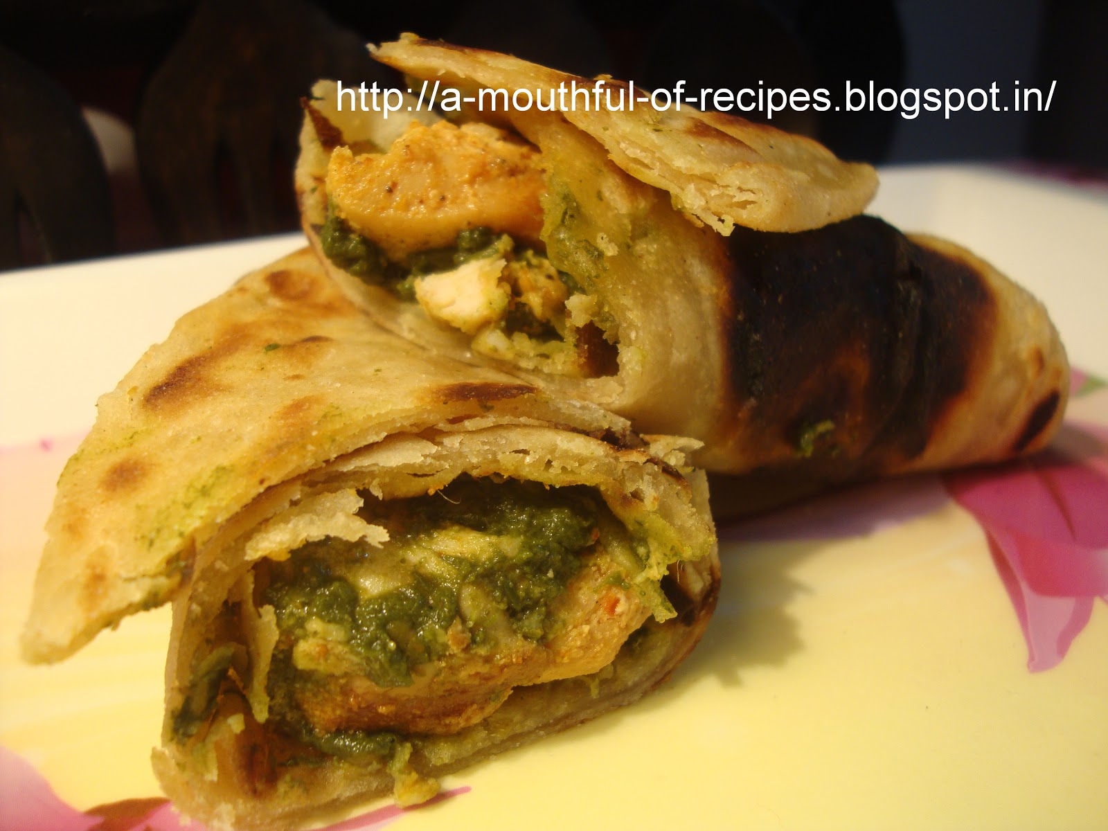 A Mouthful Of Recipes Spinach N Chicken Roll