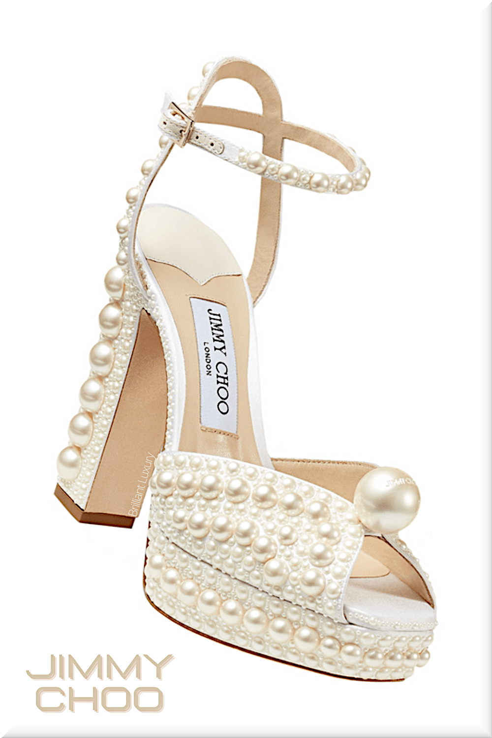 ♦Jimmy Choo Sacaria white platform sandals with all-over pearl embellishment #jimmychoo #shoes #brilliantluxury ♦Jimmy Choo Sacaria white platform sandals with all-over pearl embellishment #jimmychoo #shoes #brilliantluxury