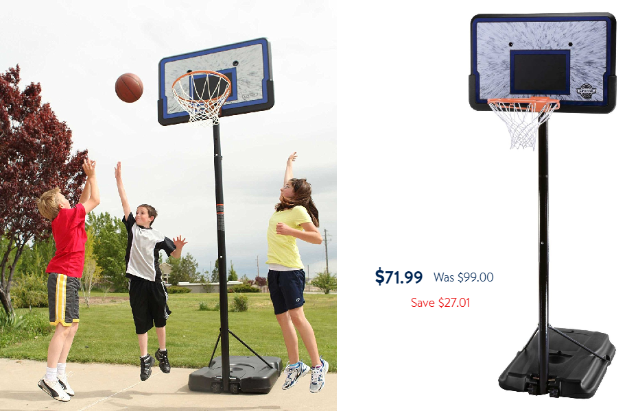 Lifetime 44" Portable Adjustable Height Basketball System 71.99 (Reg