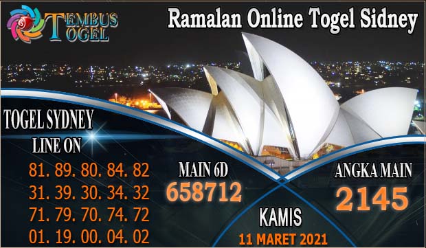 Ramalan Online Togel Sidney Kamis Tanggal 11 Maret 2021