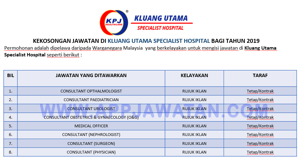 Hospital specialist kpj kluang Hospital Pakar