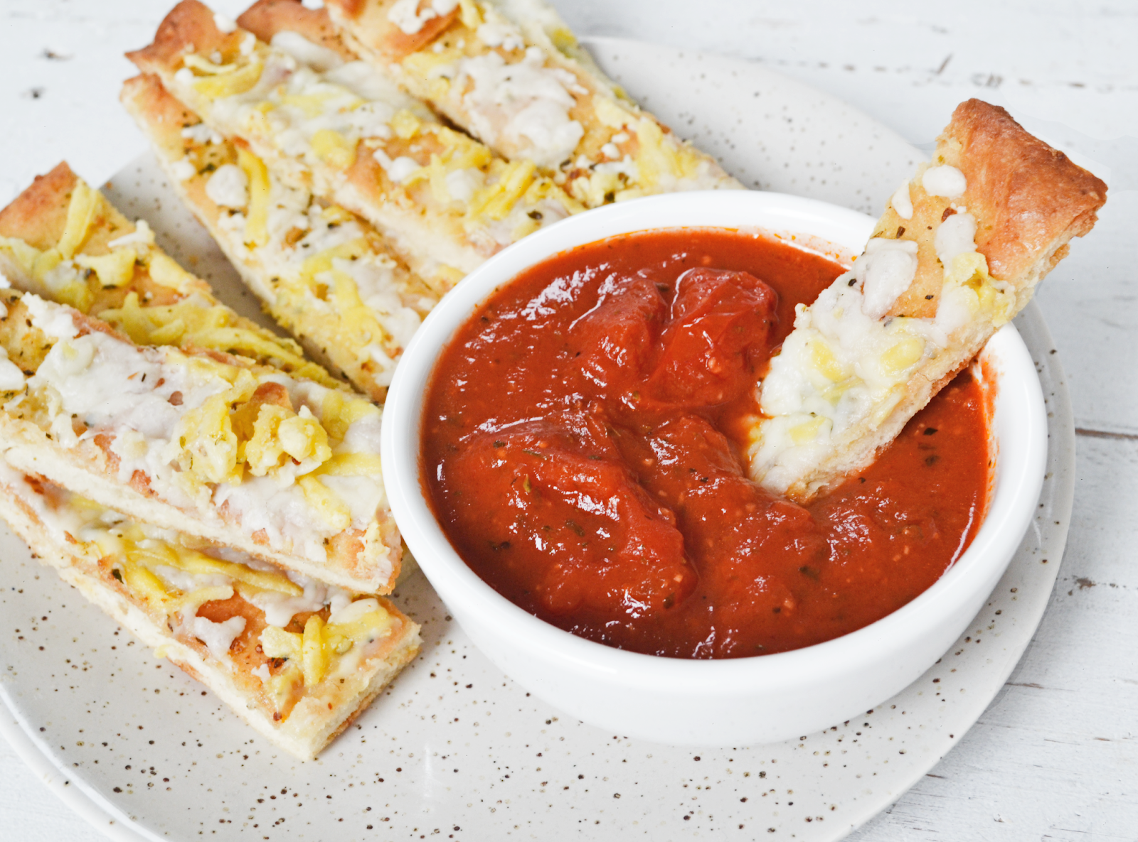 Cheesy Garlic Bread Sticks With Tomato Dip Shannon Michelle