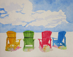chairs beach adirondack watercolor painting wallpapers wallpapersafari rosenzweig ramblings gardening barbara artist darken backs vegetation started