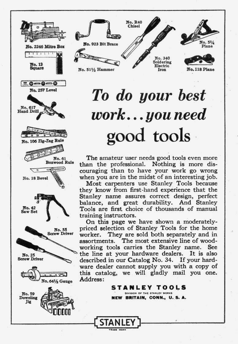 Progress is fine, but it's gone on for too long. Stanley Tools 1942