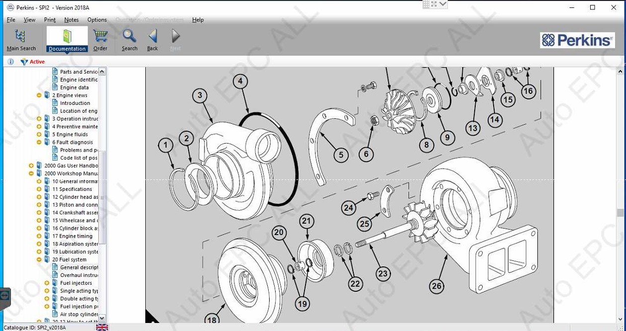Perkins SPI2 2018A Parts Catalog & Service