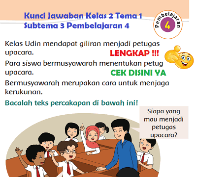 Kunci Jawaban Kelas 2 Tema 1 Subtema 3 Pembelajaran 4 www.simplenews.me