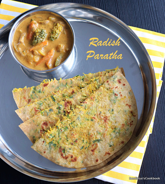 Sandhiya's Cookbook Radish Paratha Mooli Paratha Paratha Recipe