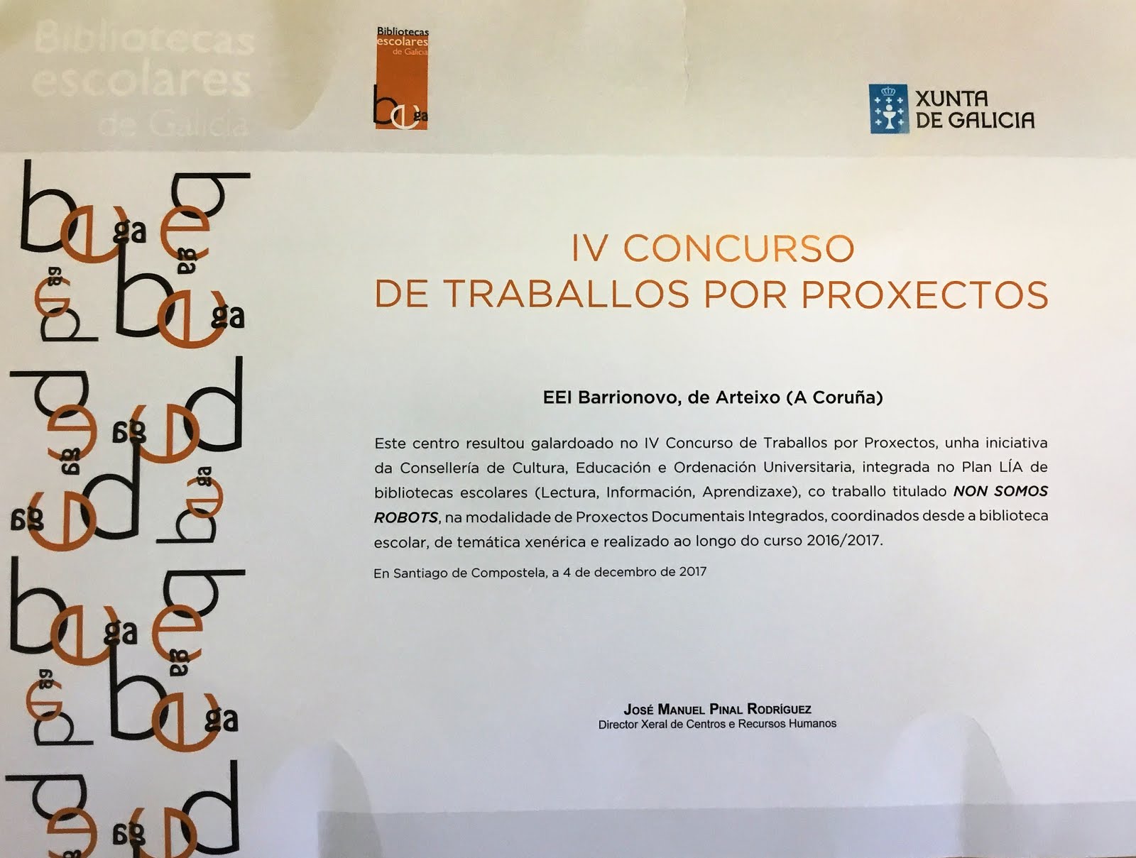 PREMIO IV CONCURSO DE TRABALLO POR PROXECTOS