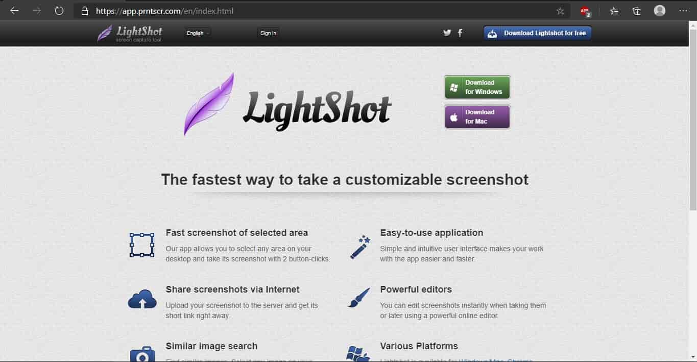 Lightshot install acetorocks