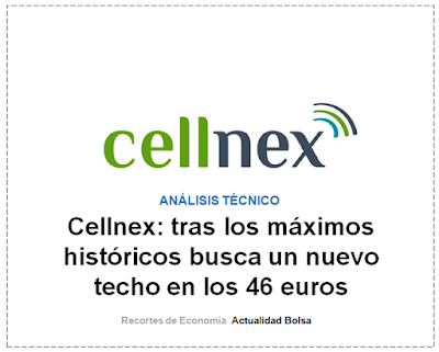  CELLNEX, ANALISIS TECNICO Josep Codina en finanzas.com.  17 Enero de 2020.