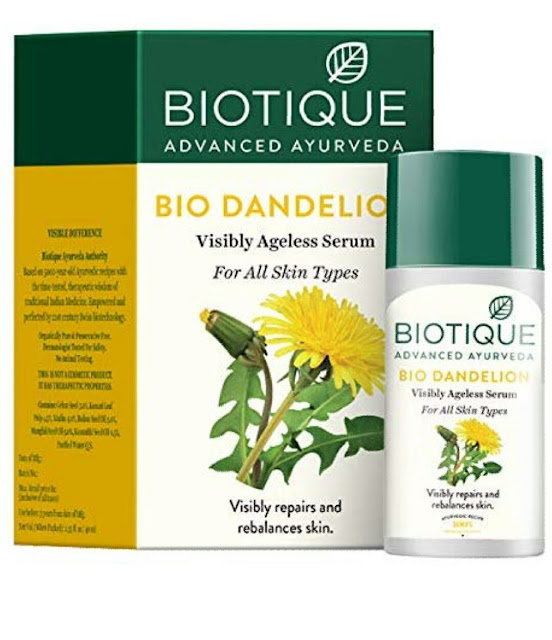 Biotique bio dandelion ageless lightening serum review Biotique bio dandelion ageless lightening serum review