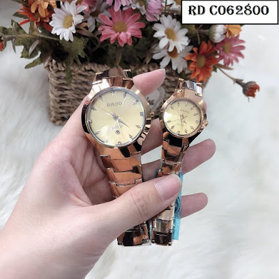 đồng hồ cặp đôi dây đá ceramic RD C062800
