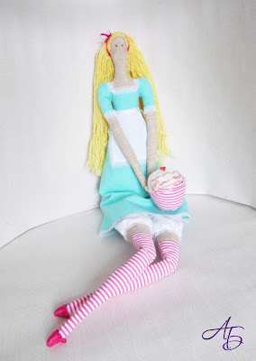 Текстильная кукла тильда Алиса | Алиса в Стране Чудес