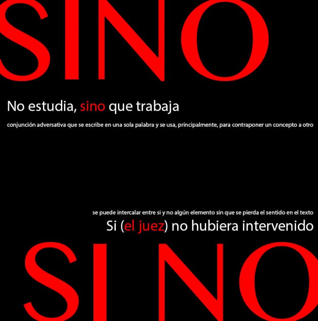 Carmen en su tinta Cuando escribir ‘sino’ junto y ‘si no’ separado Carmen en su tinta Cuando escribir ‘sino’ junto y ‘si no’ separado
