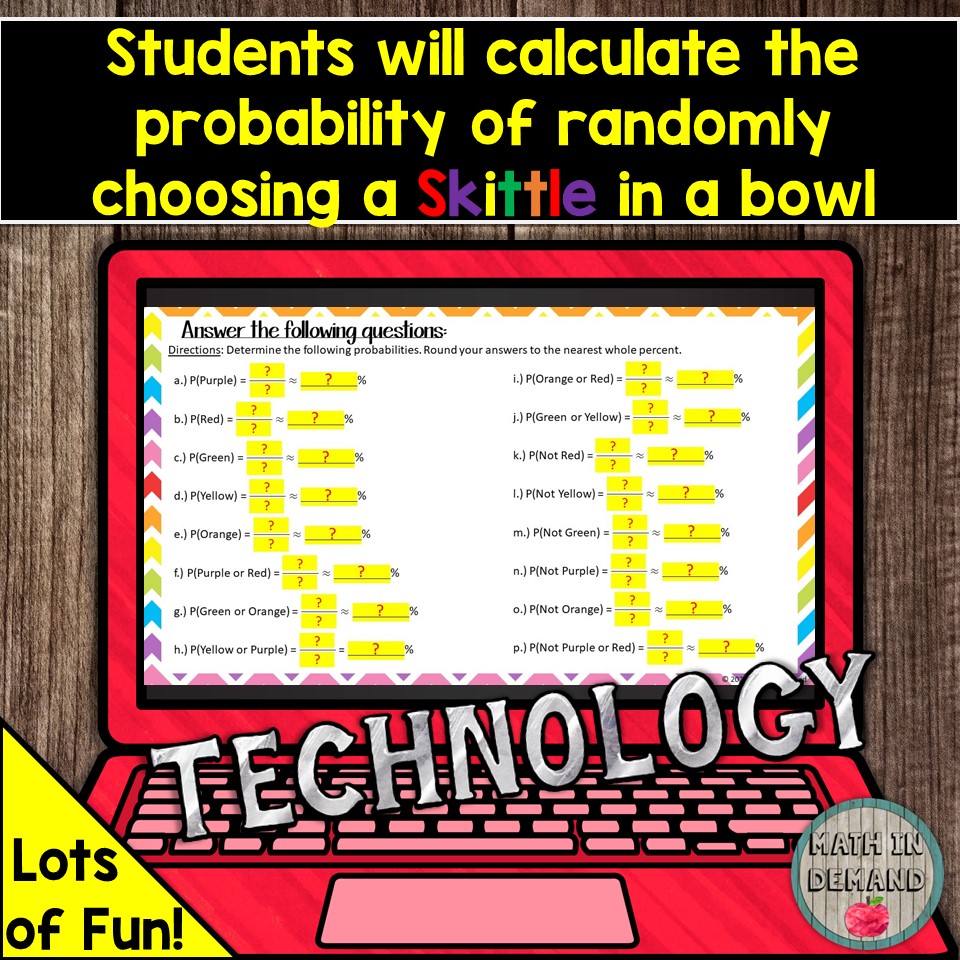FREE Probability with Skittles Activity in Google Slides Great for